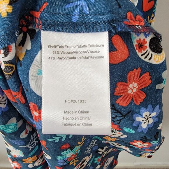 Modcloth Blue Skull Print Midi Dress - Picture 9 of 9